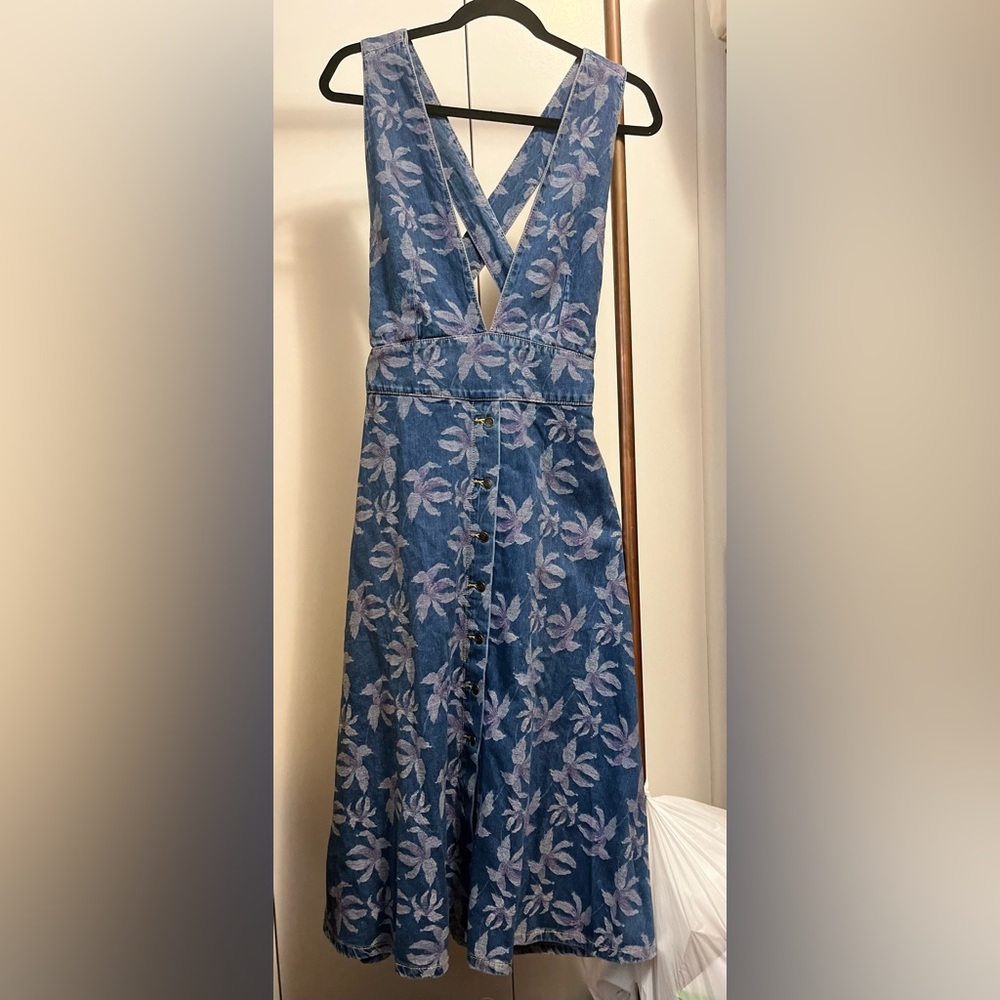 Happy X Nature Denim Floral Dress
